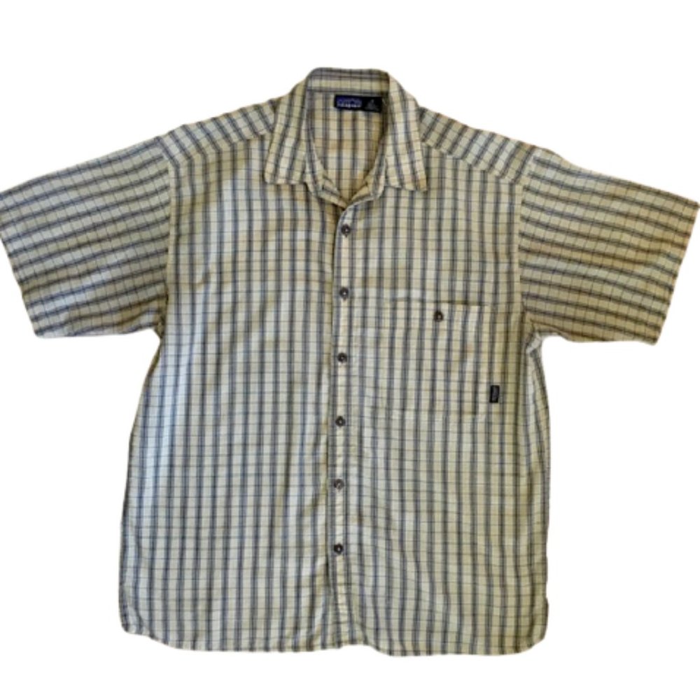 Patagonia Shirt Plaid Seersucker Organic Cotton M